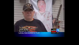 burned nj flag