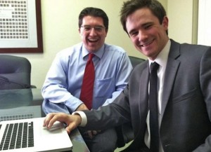Rooney and McGovern at laptop