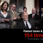 A screenshot from Governor Christie's first 2013 attack ad.