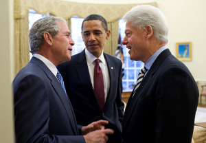 Bush, Obama and Clinton