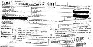2011 Romney Tax Return