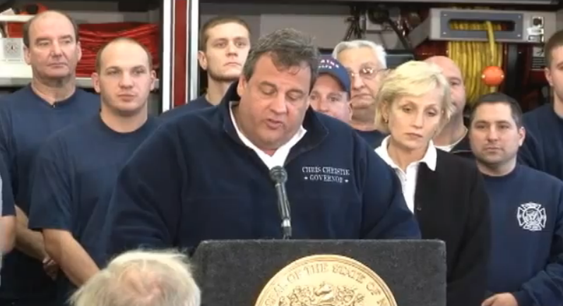 Governor Christie’s Pompton Lakes Briefing On Hurricane Sandy (VIDEO)