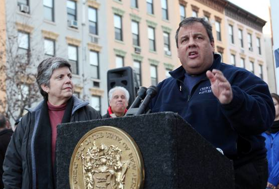 Governor Christie and Big Sis Wade Into Flooded Hoboken (VIDEO)