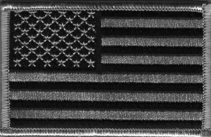 American Flag Patch BW