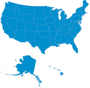 Blue USA Map