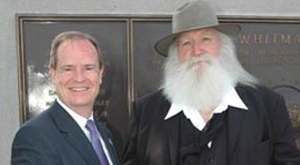 Mattheussen (left) with Walt Whitman actor