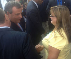 Christie and Lonegan's wife