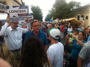 Steve Lonegan campaigning for U.S. Senate in 2013.