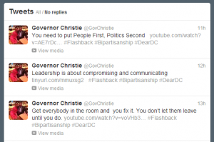 Christie compromise tweets