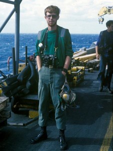 Photographer’s Mate 2nd class Joseph Sharp aboard the USS Forrestal in 1978
