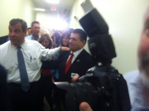 Sam Fiocchi (left) campaign with Gov. Christie in Cumberland County