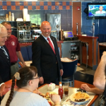 Tom MacArthur campaigning in the final hours of Primary Day 2014