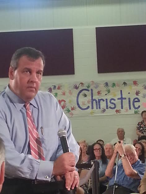 christie staring at town hall