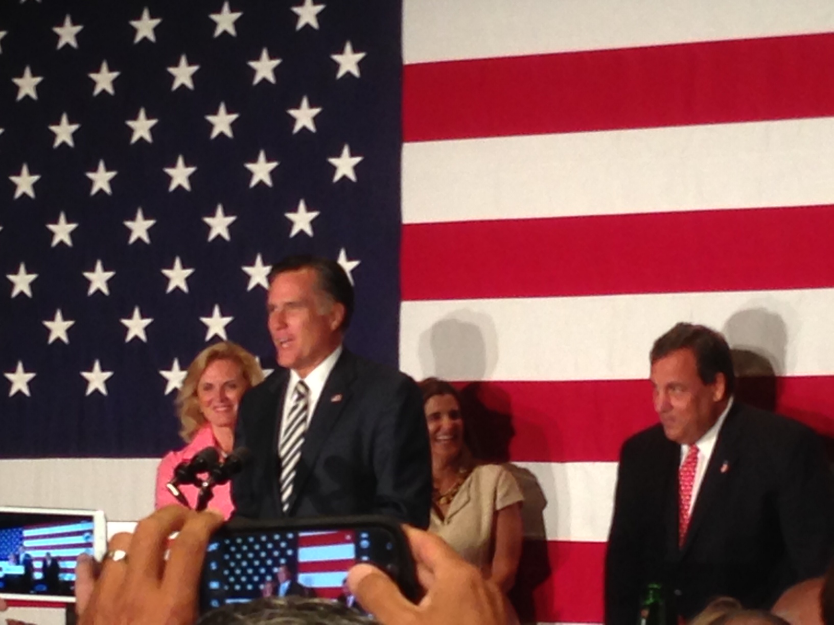 Christie Goes National during Birthday Speech with Mitt Romney