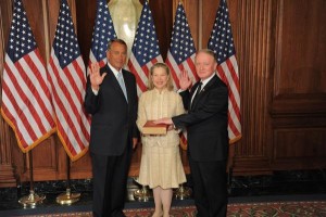 Lance (right) poses with his wife and Speaker Boehner