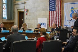 Bramnick (center back) participating in a panel discussion with other legislators from both parties.