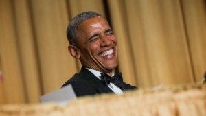 obama tuxedo laughing