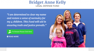 A screenshot from Bridget Kelly's defense fund website