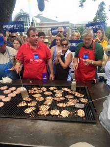 Christie cooking with Iowa's governor at the 2015 state fair.