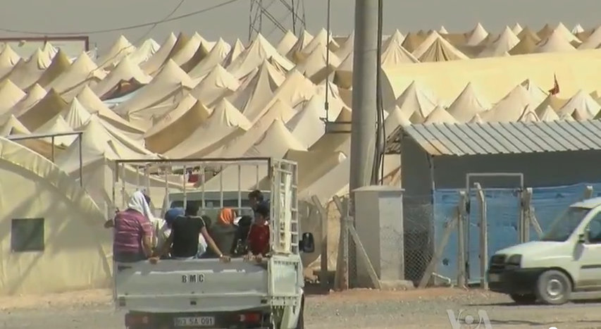 Syrian refugee camp on the Turkish border