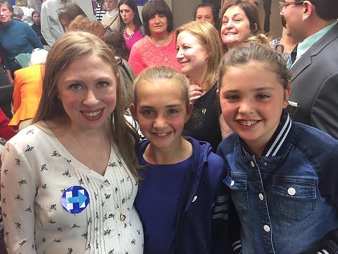 Chelsea Clinton swings through Hazlet, uses kids as props for mom’s campaign